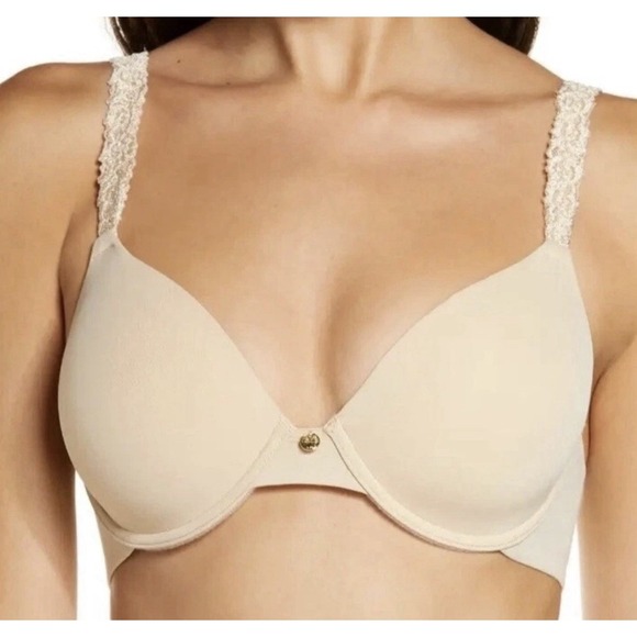 Natori Other - Natori Bra 731080 Rose Dream Custom Coverage Underwire Nude US 34DDD UK 34E